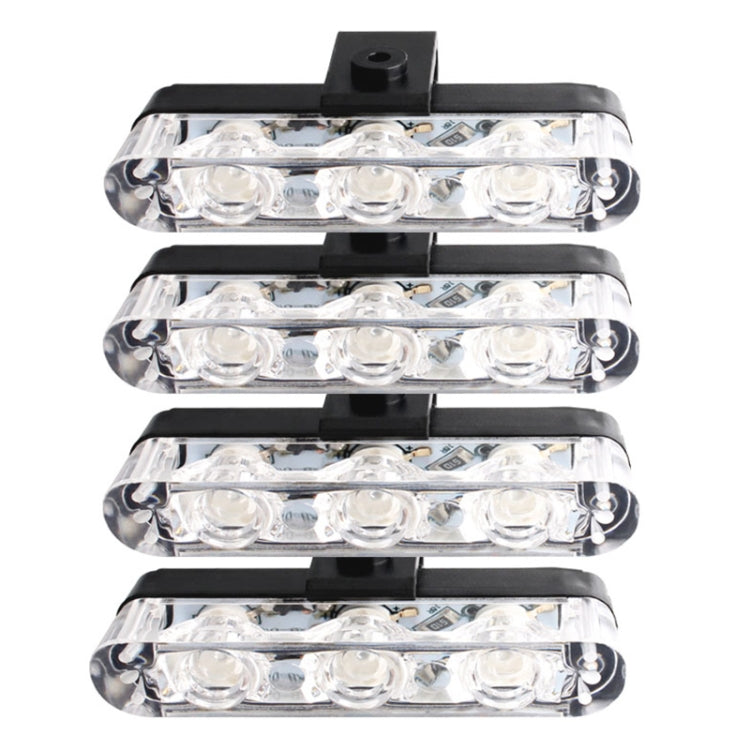 4 in 1 Car 12LEDs Grille Flash Lights Warning Lights with Wireless Remote Control, Color:Blue White - Warning Lights by buy2fix | Online Shopping UK | buy2fix