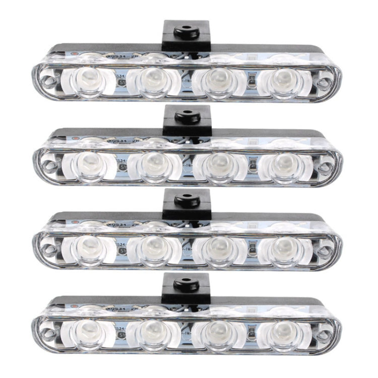 4 in 1 Car 16LEDs Grille Flash Lights Warning Lights with Wireless Remote Control(Yellow) - Warning Lights by buy2fix | Online Shopping UK | buy2fix