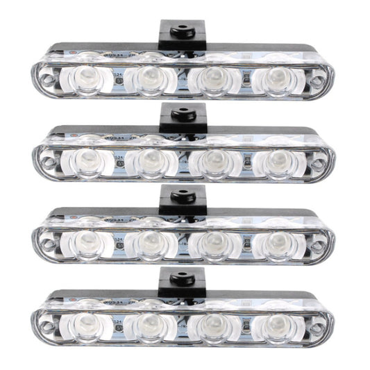 4 in 1 Car 16LEDs Grille Flash Lights Warning Lights with Wireless Remote Control(Blue) - Warning Lights by buy2fix | Online Shopping UK | buy2fix
