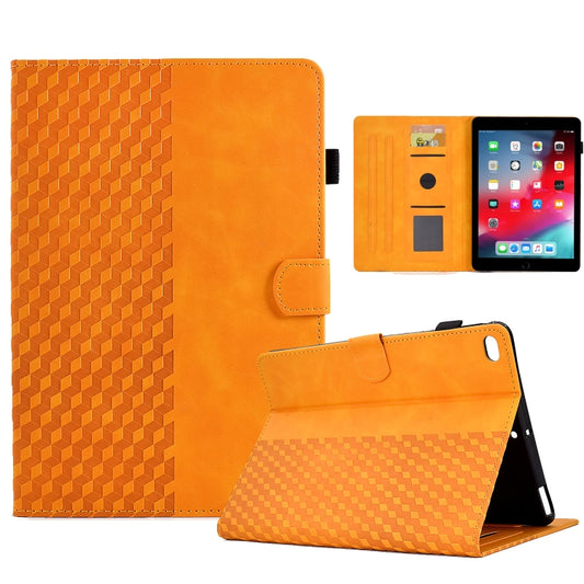 For iPad 9.7 2017 / 2018 / Air / Air 2 Rhombus Embossed Leather Smart Tablet Case(Khaki) - iPad 9.7 (2018) & (2017) Cases by buy2fix | Online Shopping UK | buy2fix