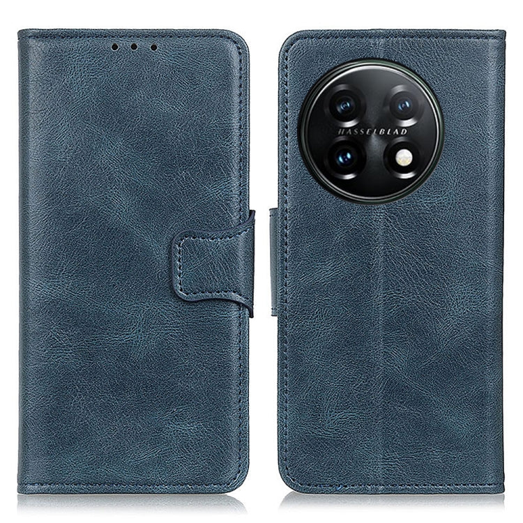 For OnePlus 11 5G Mirren Crazy Horse Texture Leather Phone Case(Blue) - OnePlus Cases by buy2fix | Online Shopping UK | buy2fix