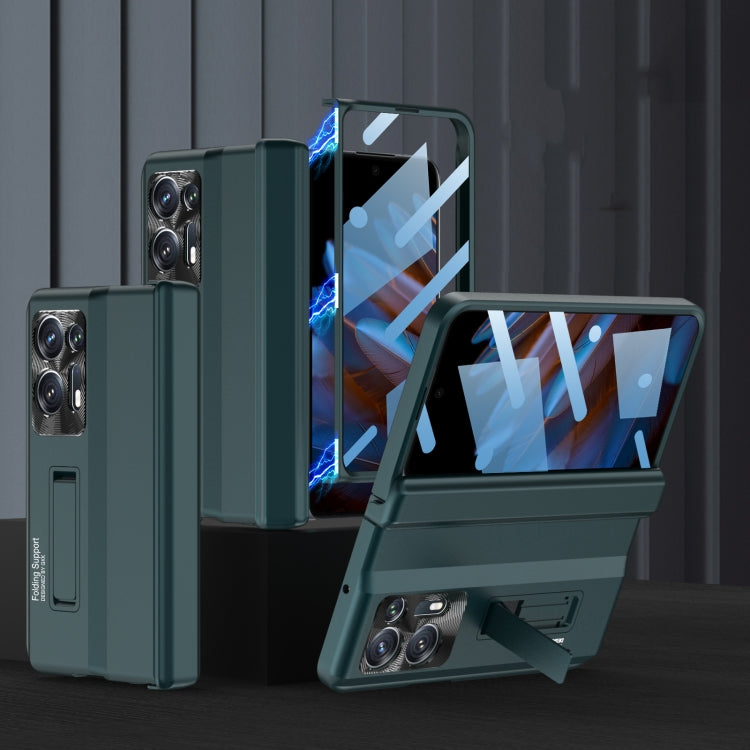 For OPPO Find N2 GKK Fold Magnetic Hinge Full Coverage Phone Case(Green) by GKK