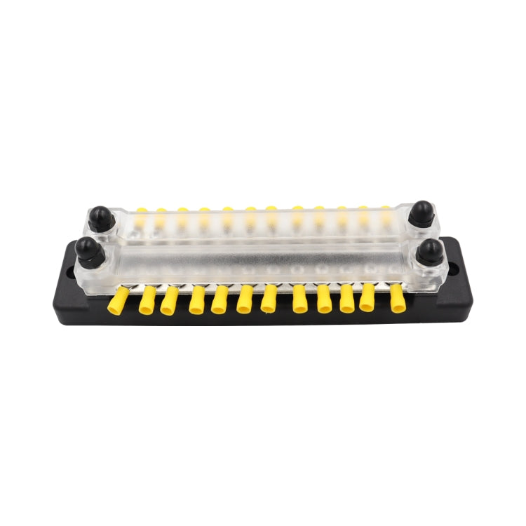 CP-3025 150A 12-48V RV Yacht Double-row 12-way Busbar with 28pcs Terminals(Black) - Booster Cable & Clip by buy2fix | Online Shopping UK | buy2fix