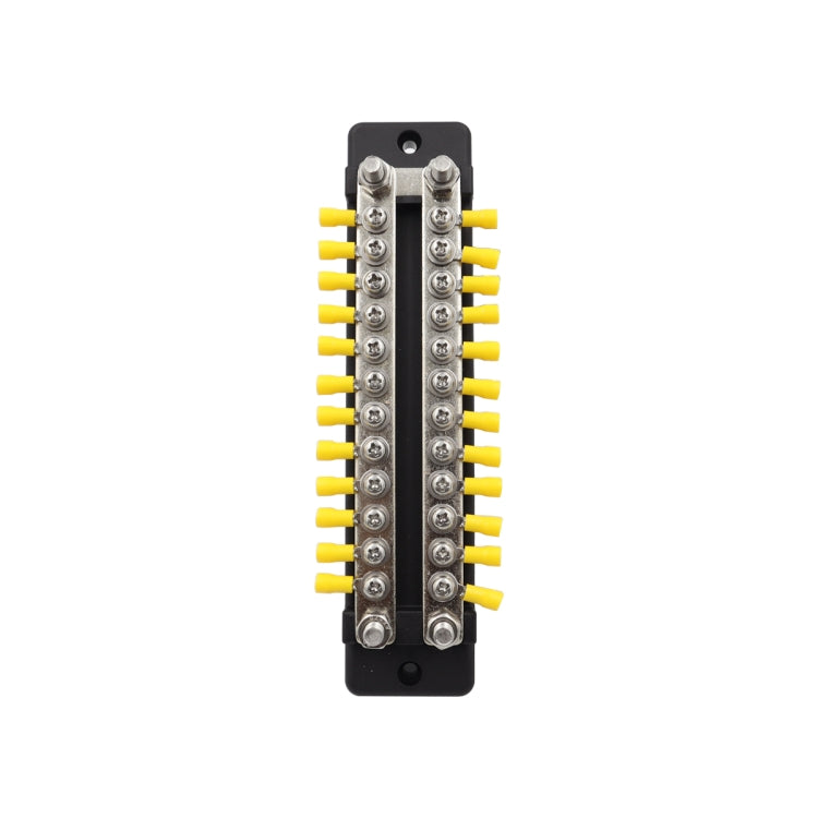 CP-3025 150A 12-48V RV Yacht Double-row 12-way Busbar with 28pcs Terminals(Black) - Booster Cable & Clip by buy2fix | Online Shopping UK | buy2fix