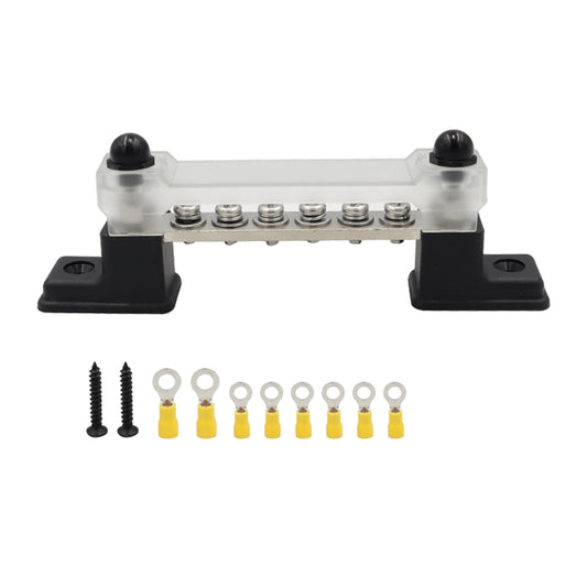 CP-3050 150A 12-48V RV Yacht 6-way Busbar with 8pcs Terminals(Black) - Booster Cable & Clip by buy2fix | Online Shopping UK | buy2fix