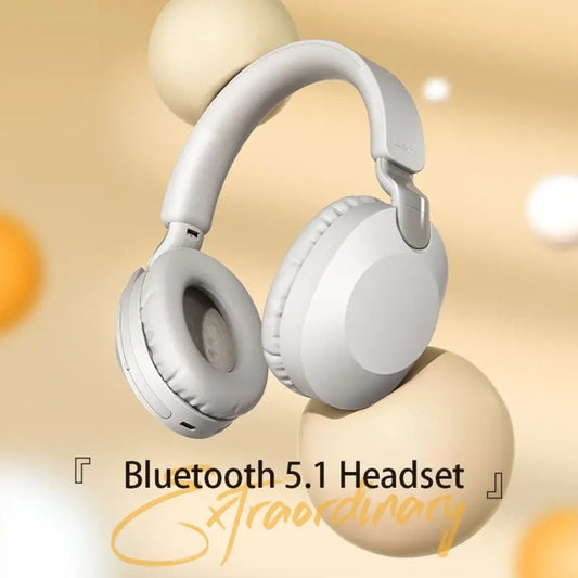 B2 Wireless Bluetooth 5.1 Foldable Noise Reduction Headset(White) - Headset & Headphone by buy2fix | Online Shopping UK | buy2fix