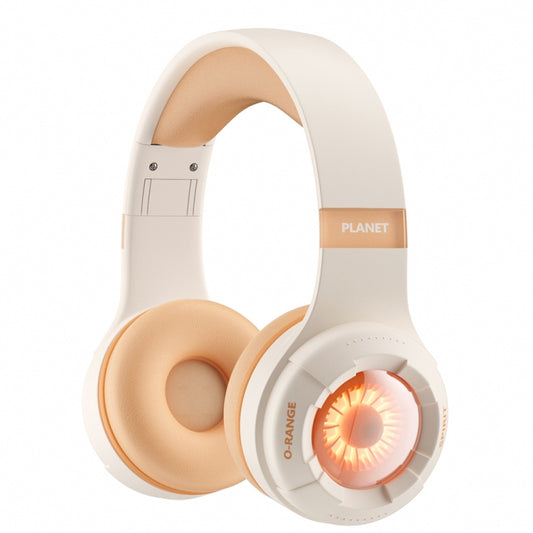 KE25 RGB Light Wireless Stereo Music Bluetooth Headset(Orange) - Headset & Headphone by buy2fix | Online Shopping UK | buy2fix