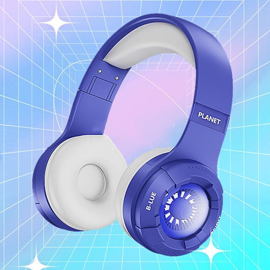 KE25 RGB Light Wireless Stereo Music Bluetooth Headset(Blue) - Headset & Headphone by buy2fix | Online Shopping UK | buy2fix