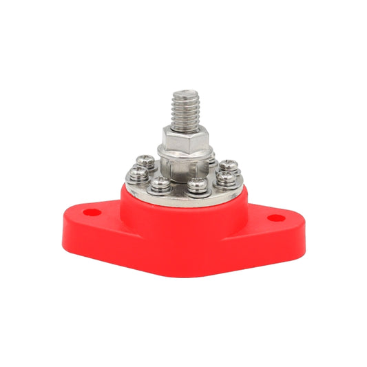 3/8 inch M10 RV Yacht 8-way Terminal Stud with 2 M5x20 Screws(Red) - Booster Cable & Clip by buy2fix | Online Shopping UK | buy2fix