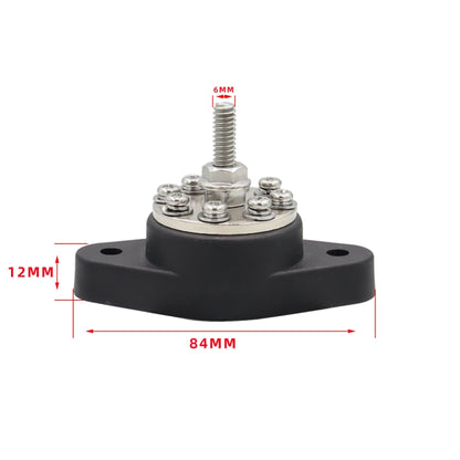 1/4 inch M6 RV Yacht 8-way Terminal Stud with 2 M5x20 Screws + 16pcs Terminals(Red) - Booster Cable & Clip by buy2fix | Online Shopping UK | buy2fix