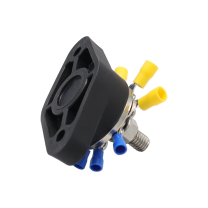 3/8 inch M10 RV Yacht 8-way Terminal Stud with 2 M5x20 Screws + 16pcs Terminals(Black) - Booster Cable & Clip by buy2fix | Online Shopping UK | buy2fix