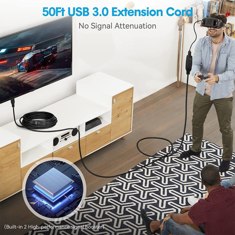 USB 3.0 Male to Female Data Sync Super Speed Extension Cable, Length:15m - USB 3.0 by buy2fix | Online Shopping UK | buy2fix