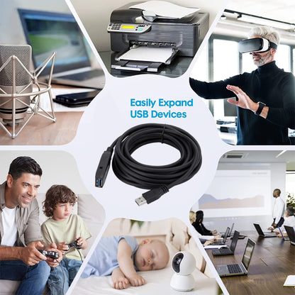 USB 3.0 Male to Female Data Sync Super Speed Extension Cable, Length:20m by buy2fix