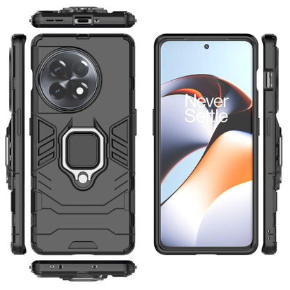 For OnePlus Ace 2 / 11R Magnetic Ring Holder PC + TPU Phone Case(Black) - OnePlus Cases by buy2fix | Online Shopping UK | buy2fix
