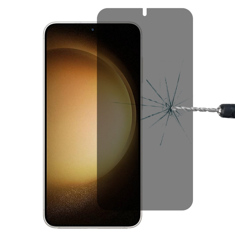 For Samsung Galaxy S23+ 5G Flat Surface Privacy Tempered Glass Film, Support Fingerprint Unlock - Galaxy S23+ 5G Tempered Glass by buy2fix | Online Shopping UK | buy2fix