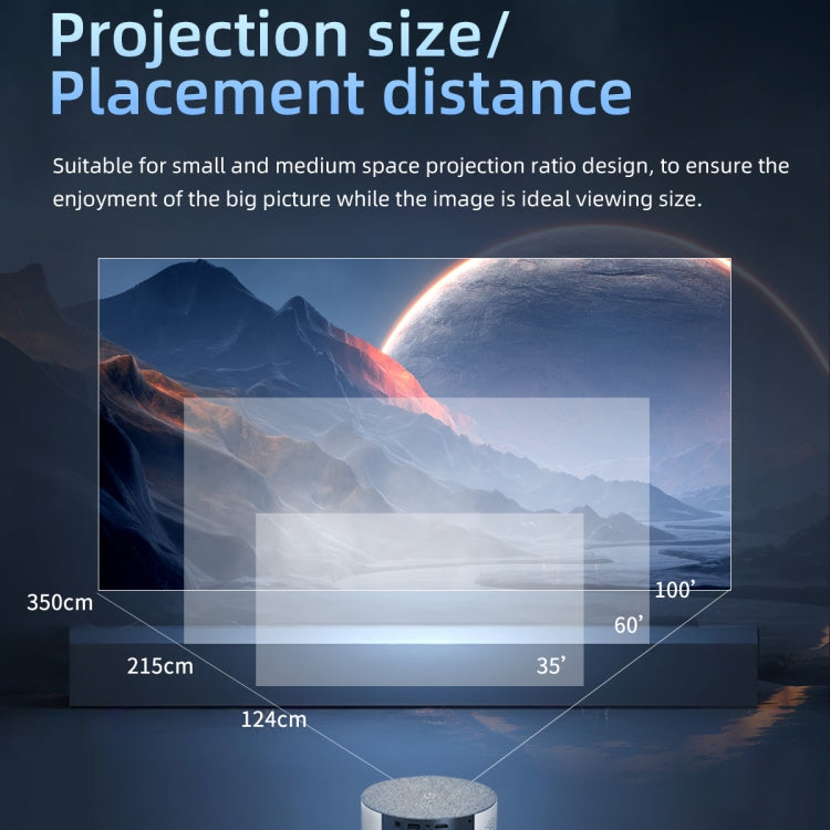 T2 800x480 1000 Lumens LED HD Mini Projector, Specification:EU Plug - LED Projector by buy2fix | Online Shopping UK | buy2fix