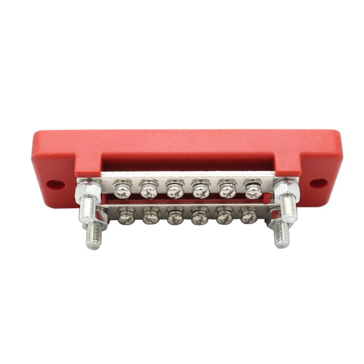 CP-3109-01 150A 12-48V RV Yacht Double-row 6-way Busbar(Red) - Booster Cable & Clip by buy2fix | Online Shopping UK | buy2fix