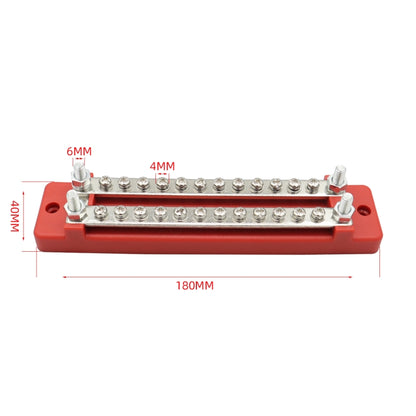 CP-3109-02 150A 12-48V RV Yacht Double-row 12-way Busbar(Red) - Booster Cable & Clip by buy2fix | Online Shopping UK | buy2fix
