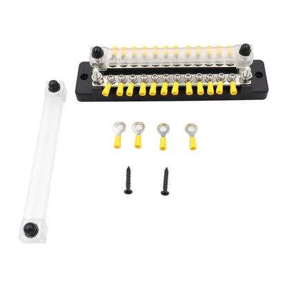 CP-3115 1 Pair 150A 12-48V RV Yacht Double-row 12-way Busbar with 56pcs Terminals - Booster Cable & Clip by buy2fix | Online Shopping UK | buy2fix