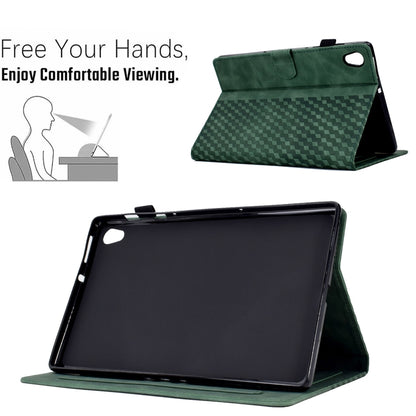 For Lenovo Tab M10 2nd TB-X306F/X306X Rhombus Embossed Leather Smart Tablet Case(Green) - Lenovo by buy2fix | Online Shopping UK | buy2fix