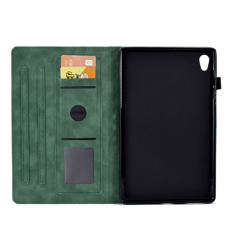 For Lenovo Tab M10 2nd TB-X306F/X306X Rhombus Embossed Leather Smart Tablet Case(Green) - Lenovo by buy2fix | Online Shopping UK | buy2fix