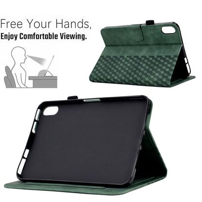 For Lenovo Tab P11 / J606F Rhombus Embossed Leather Smart Tablet Case(Green) - Lenovo by buy2fix | Online Shopping UK | buy2fix