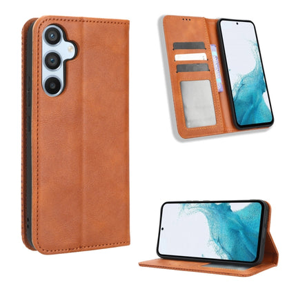 For Samsung Galaxy A54 5G Magnetic Buckle Retro Texture Leather Phone Case(Brown) by buy2fix