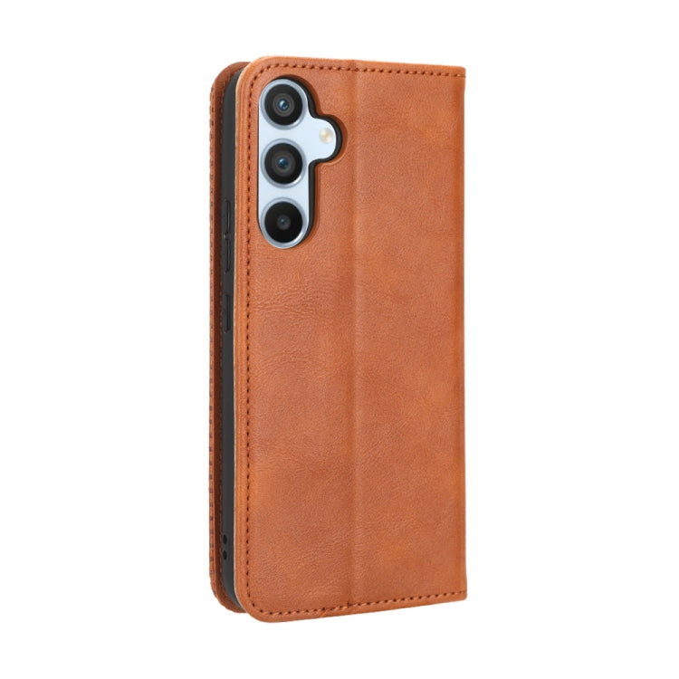 For Samsung Galaxy A54 5G Magnetic Buckle Retro Texture Leather Phone Case(Brown) by buy2fix