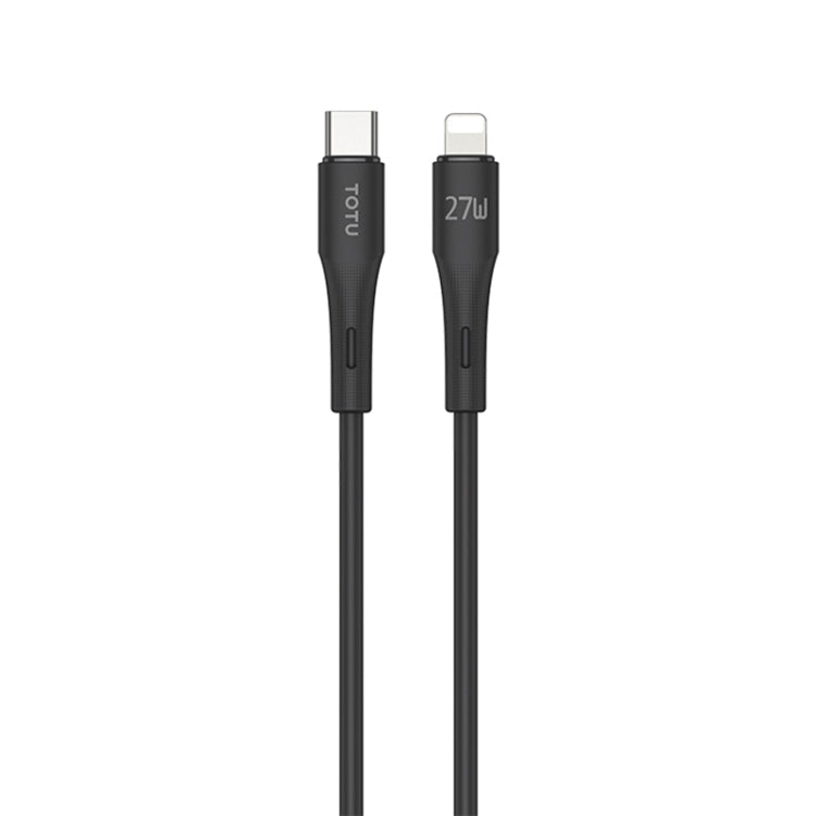 TOTU BPD-013 Skin Sense Series Type-C to 8 Pin Silicone Fast Charging Data Cable, Length:2m(Black) - 2 in 1 Cable by TOTUDESIGN | Online Shopping UK | buy2fix