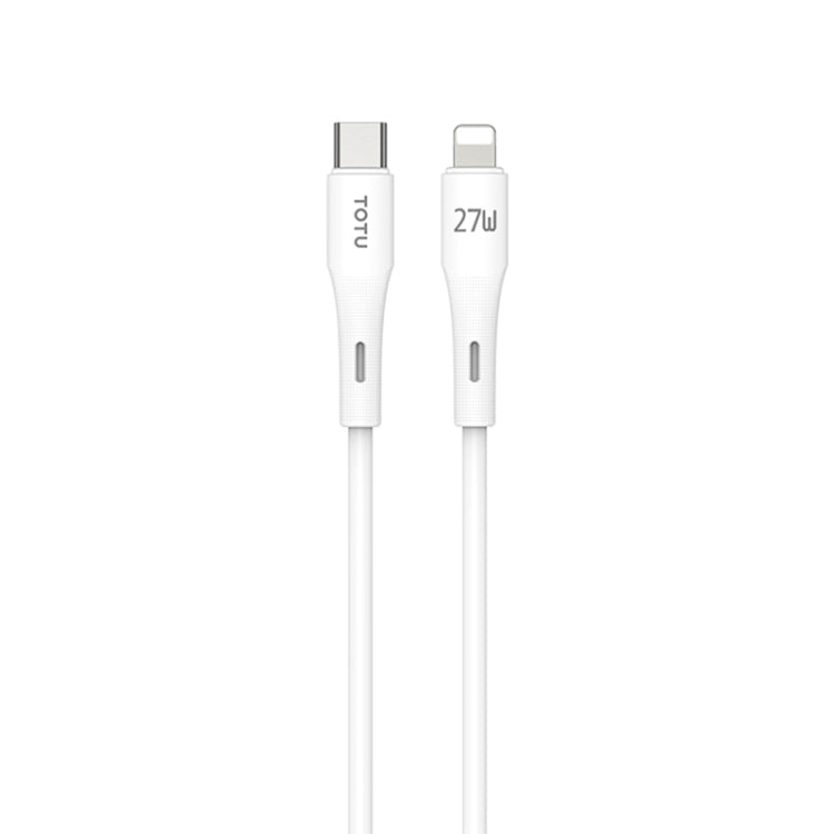 TOTU BPD-013 Skin Sense Series Type-C to 8 Pin Silicone Fast Charging Data Cable, Length:2m(White) - 2 in 1 Cable by TOTUDESIGN | Online Shopping UK | buy2fix