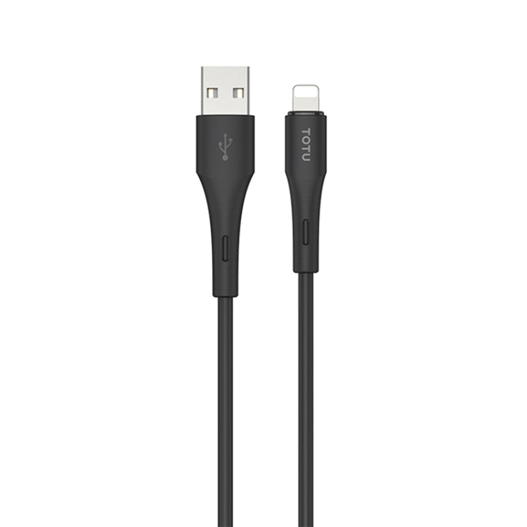 TOTU BL-017 Skin Sense Series USB to 8 Pin Silicone Data Cable, Length:1m(Black) - Normal Style Cable by TOTUDESIGN | Online Shopping UK | buy2fix