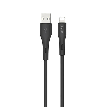 TOTU BL-017 Skin Sense Series USB to 8 Pin Silicone Data Cable, Length:1m(Black) - Normal Style Cable by TOTUDESIGN | Online Shopping UK | buy2fix