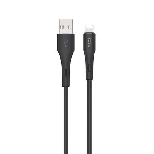 TOTU BL-017 Skin Sense Series USB to 8 Pin Silicone Data Cable, Length:1m(Black) - Normal Style Cable by TOTUDESIGN | Online Shopping UK | buy2fix