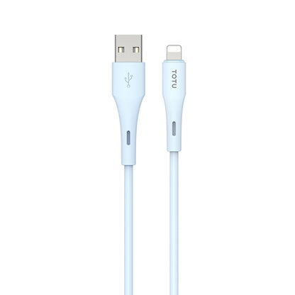TOTU BL-017 Skin Sense Series USB to 8 Pin Silicone Data Cable, Length:1m(Blue) - Normal Style Cable by TOTUDESIGN | Online Shopping UK | buy2fix