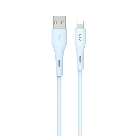 TOTU BL-017 Skin Sense Series USB to 8 Pin Silicone Data Cable, Length:1m(Blue) - Normal Style Cable by TOTUDESIGN | Online Shopping UK | buy2fix