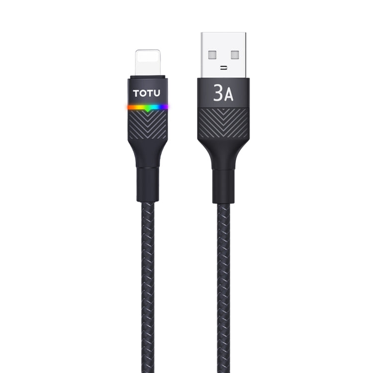 TOTU BL-016 Journey Series USB to 8 Pin Colorful Breathing Light Data Cable, Length:1.5m(Black) - Normal Style Cable by TOTUDESIGN | Online Shopping UK | buy2fix