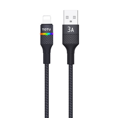 TOTU BL-016 Journey Series USB to 8 Pin Colorful Breathing Light Data Cable, Length:1.5m(Black) - Normal Style Cable by TOTUDESIGN | Online Shopping UK | buy2fix