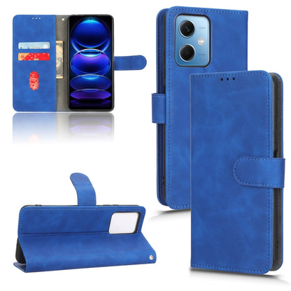 For Xiaomi Poco X5 5G / Redmi Note 12 5G Skin Feel Magnetic Flip Leather Phone Case(Blue) by buy2fix