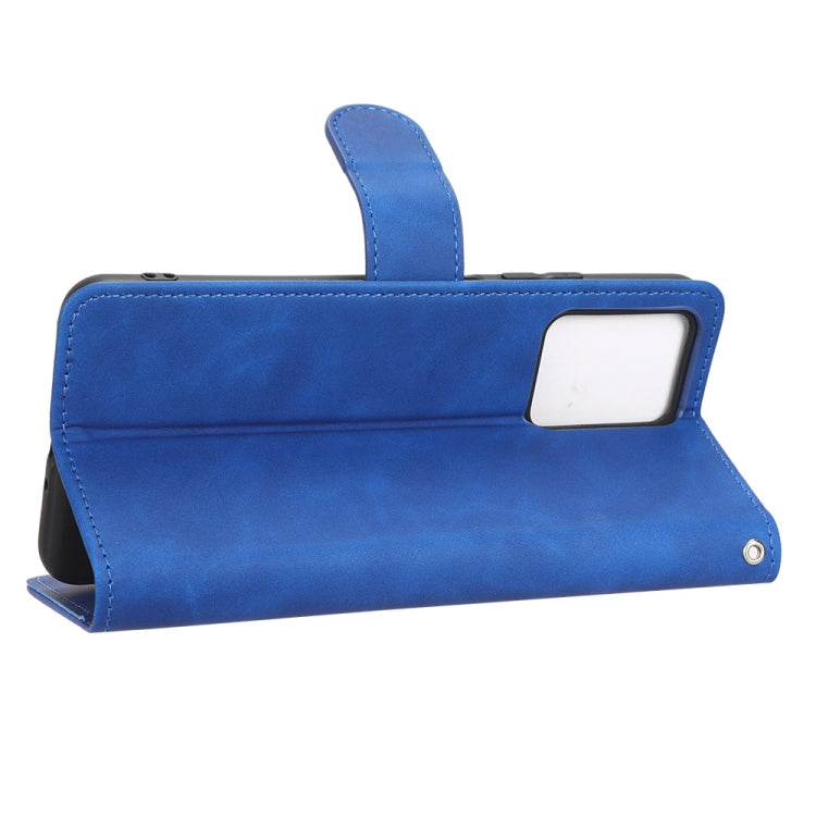 For Xiaomi Poco X5 5G / Redmi Note 12 5G Skin Feel Magnetic Flip Leather Phone Case(Blue) by buy2fix