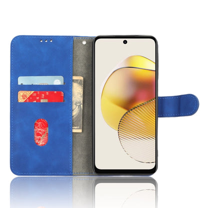 For Motorola Moto G73 5G Skin Feel Magnetic Flip Leather Phone Case(Blue) - Motorola Cases by buy2fix | Online Shopping UK | buy2fix