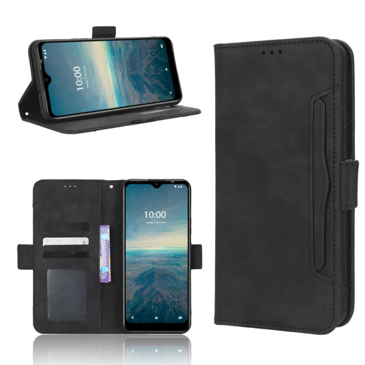 For Vodafone Smart V22 Skin Feel Calf Texture Card Slots Leather Phone Case(Black) - More Brand by buy2fix | Online Shopping UK | buy2fix