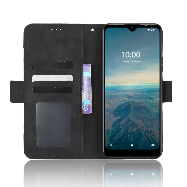 For Vodafone Smart V22 Skin Feel Calf Texture Card Slots Leather Phone Case(Black) - More Brand by buy2fix | Online Shopping UK | buy2fix