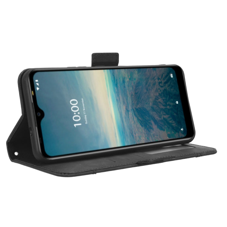 For Vodafone Smart V22 Skin Feel Calf Texture Card Slots Leather Phone Case(Black) - More Brand by buy2fix | Online Shopping UK | buy2fix