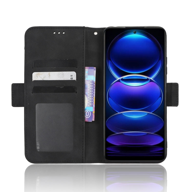 For Xiaomi Poco X5 5G / Redmi Note 12 5G Skin Feel Calf Texture Card Slots Leather Phone Case(Black) by buy2fix