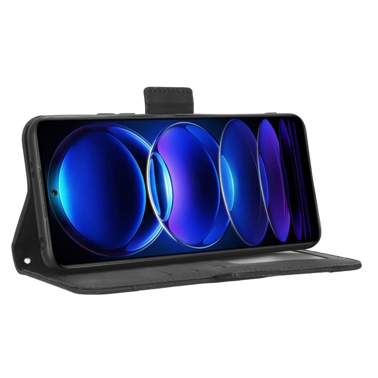 For Xiaomi Poco X5 5G / Redmi Note 12 5G Skin Feel Calf Texture Card Slots Leather Phone Case(Black) by buy2fix