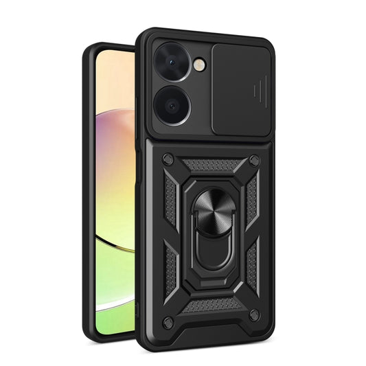 For Realme C33 4G Sliding Camera Cover Design Phone Case(Black) - Realme Cases by buy2fix | Online Shopping UK | buy2fix