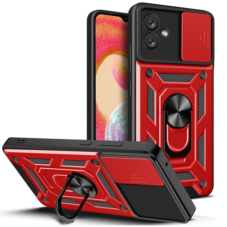 For Samsung Galaxy A04e Sliding Camera Cover Design Phone Case(Red) by buy2fix