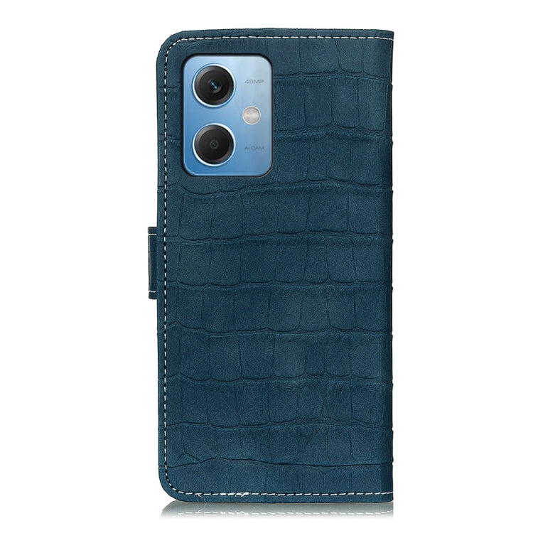 For Xiaomi Poco X5 5G / Redmi Note 12 5G Crocodile Texture Flip Leather Phone Case(Dark Green) by buy2fix