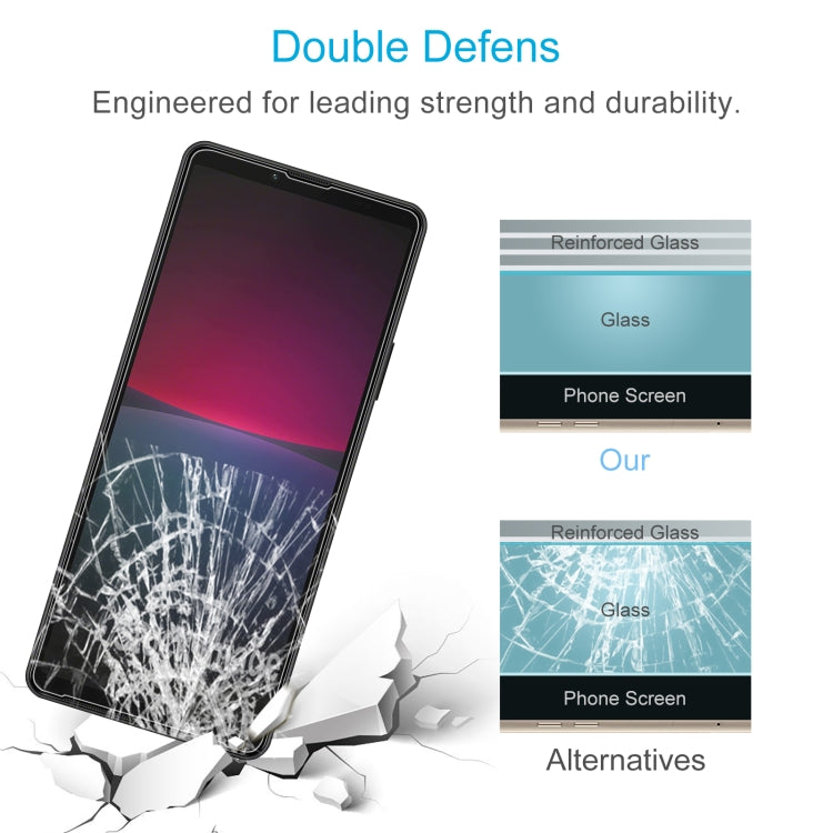 For Sony Xperia 10 V 50pcs 0.26mm 9H 2.5D Tempered Glass Film by buy2fix