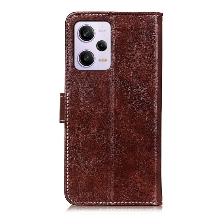 For Xiaomi Redmi Note 12 Pro+ 5G Retro Crazy Horse Texture Flip Leather Phone Case(Brown) by buy2fix